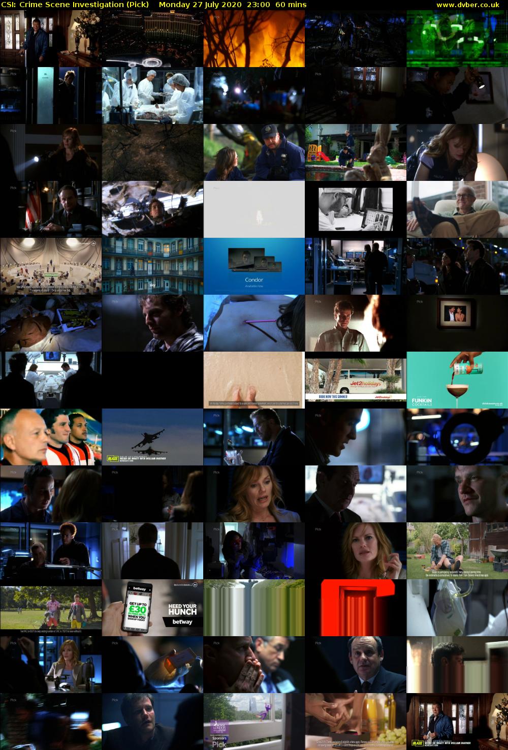CSI: Crime Scene Investigation (Pick) Monday 27 July 2020 23:00 - 00:00