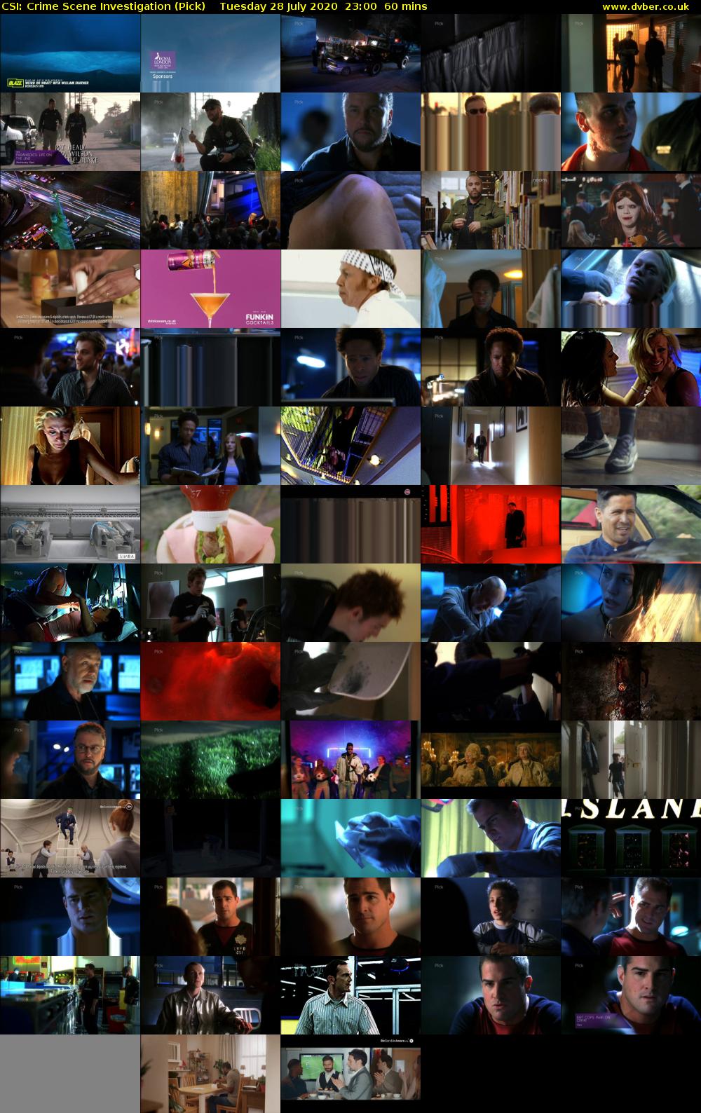 CSI: Crime Scene Investigation (Pick) Tuesday 28 July 2020 23:00 - 00:00