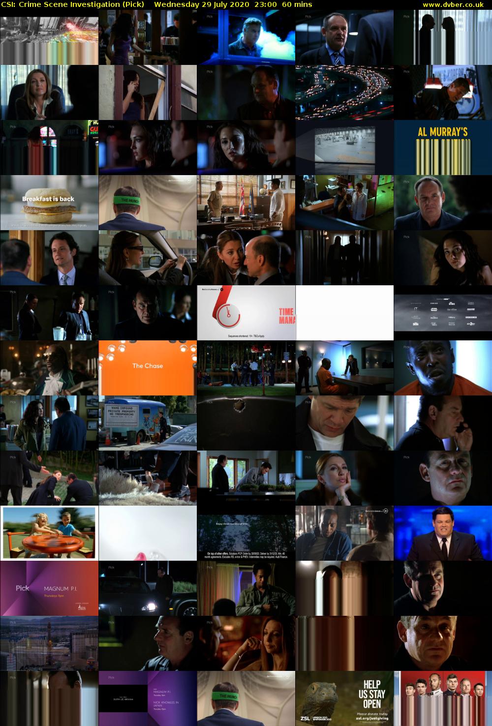 CSI: Crime Scene Investigation (Pick) Wednesday 29 July 2020 23:00 - 00:00