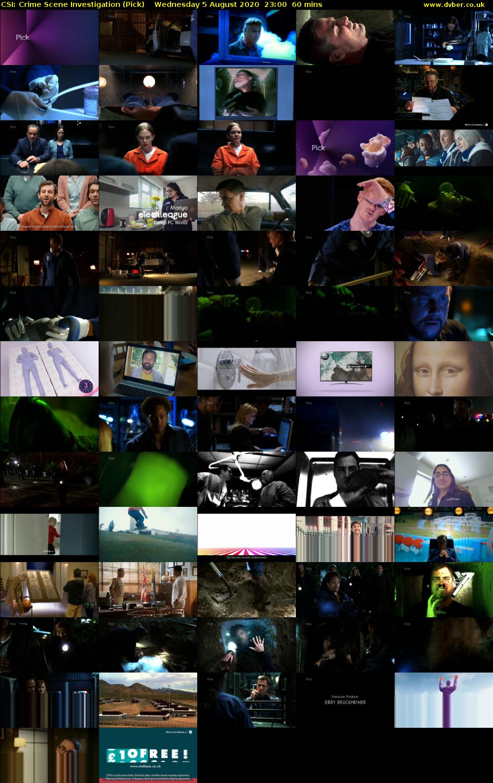 CSI: Crime Scene Investigation (Pick) Wednesday 5 August 2020 23:00 - 00:00