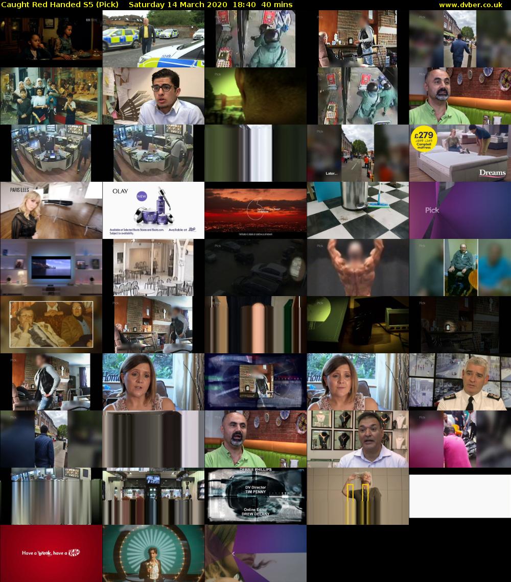 Caught Red Handed S5 (Pick) Saturday 14 March 2020 18:40 - 19:20