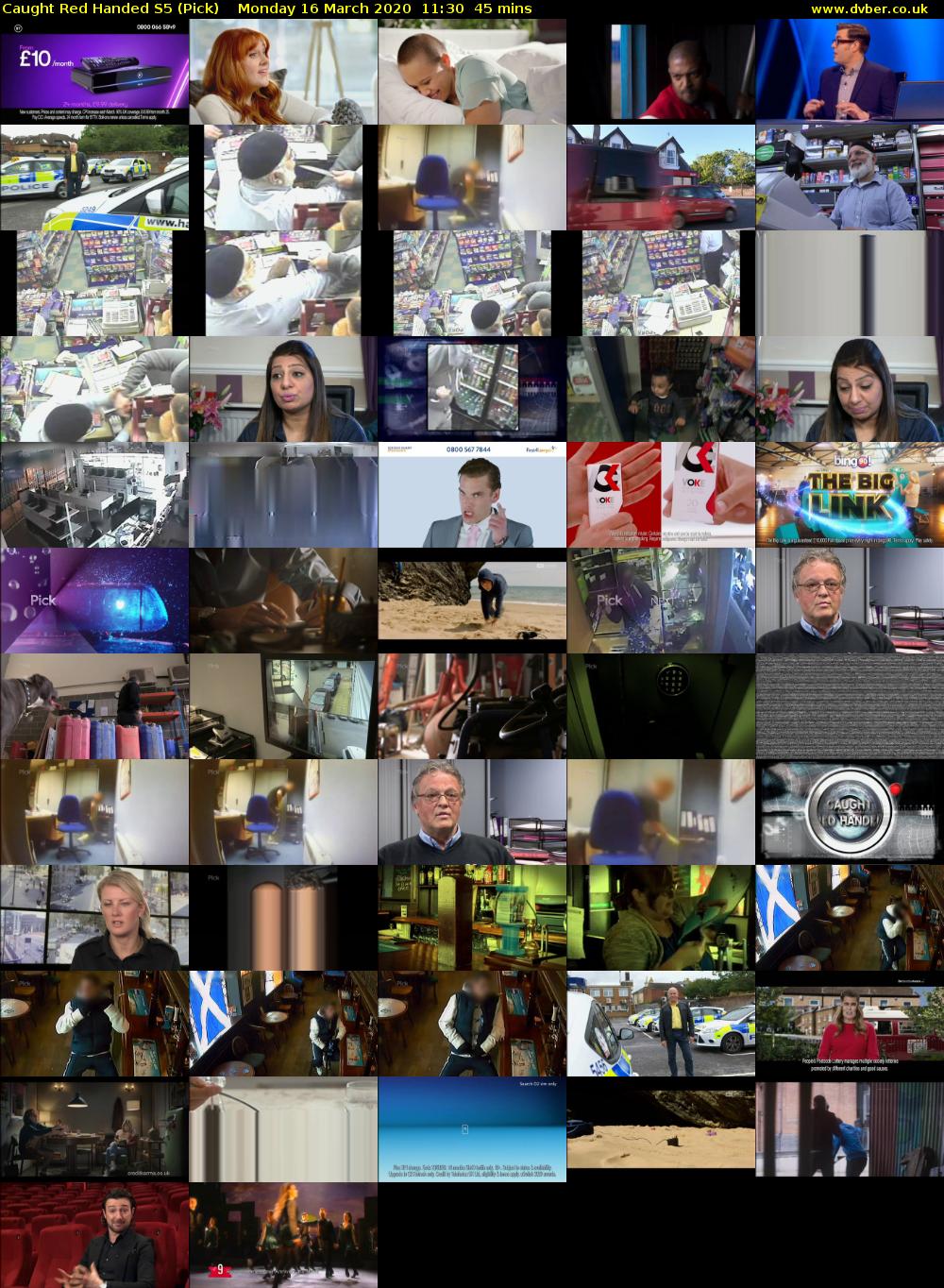 Caught Red Handed S5 (Pick) Monday 16 March 2020 11:30 - 12:15