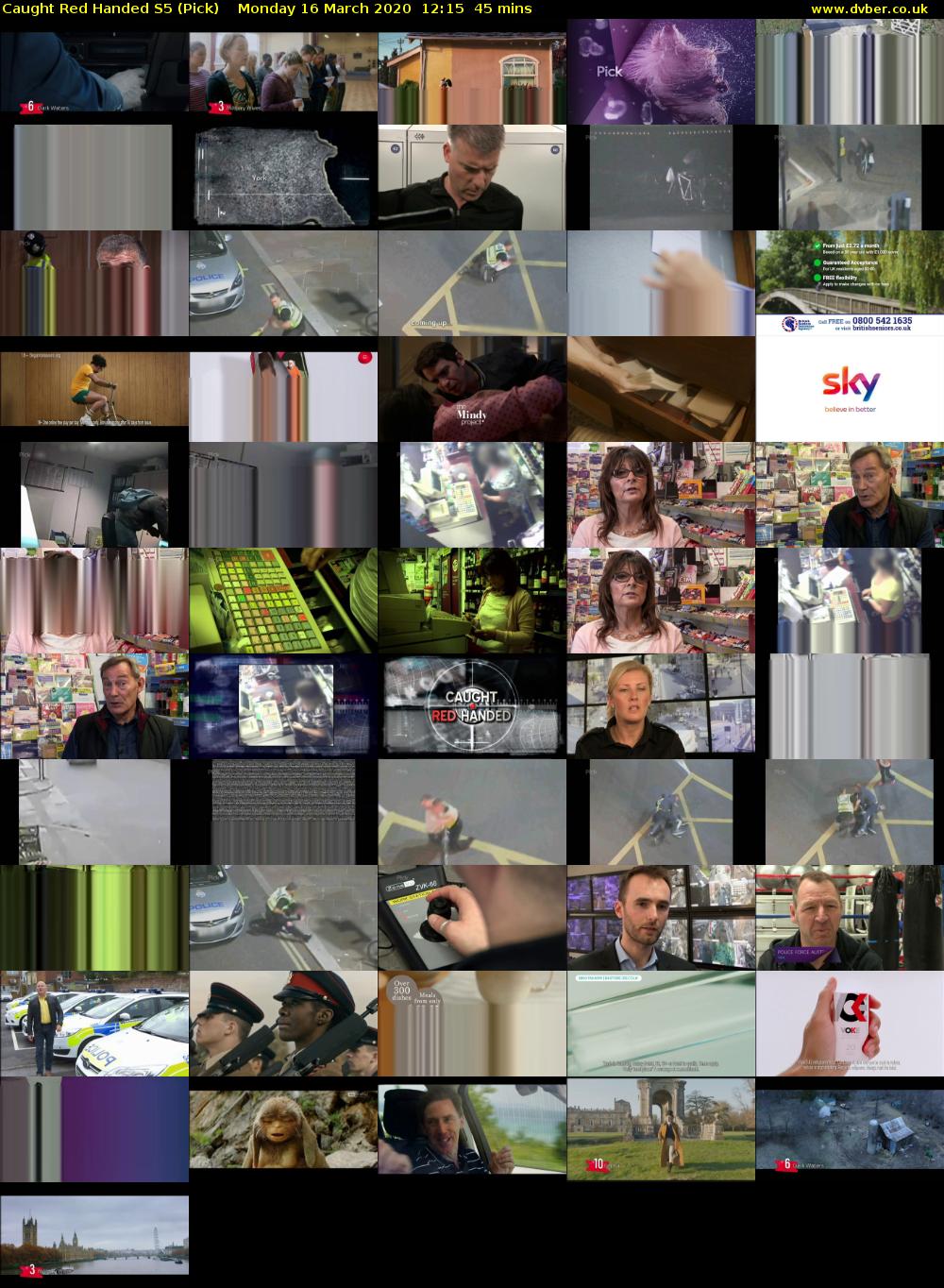 Caught Red Handed S5 (Pick) Monday 16 March 2020 12:15 - 13:00