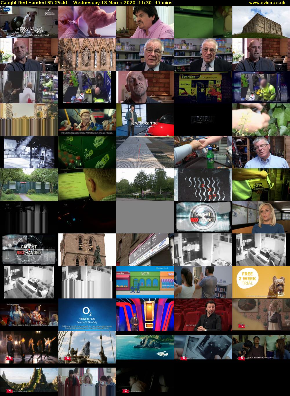 Caught Red Handed S5 (Pick) Wednesday 18 March 2020 11:30 - 12:15