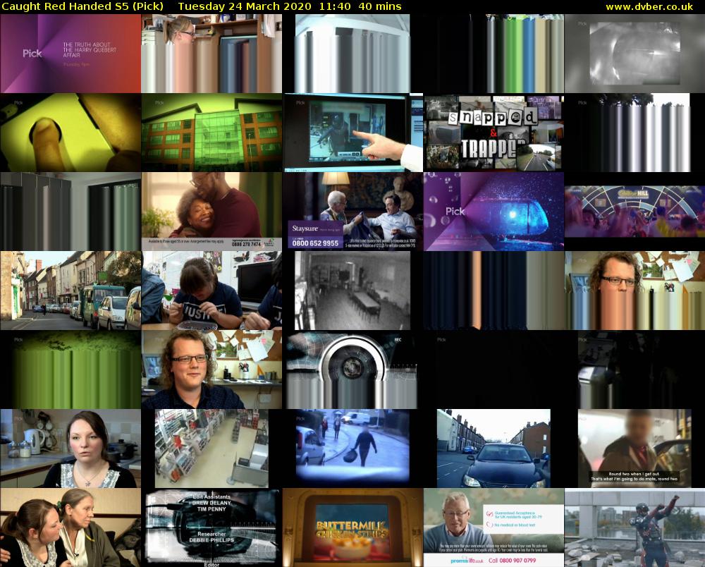 Caught Red Handed S5 (Pick) Tuesday 24 March 2020 11:40 - 12:20