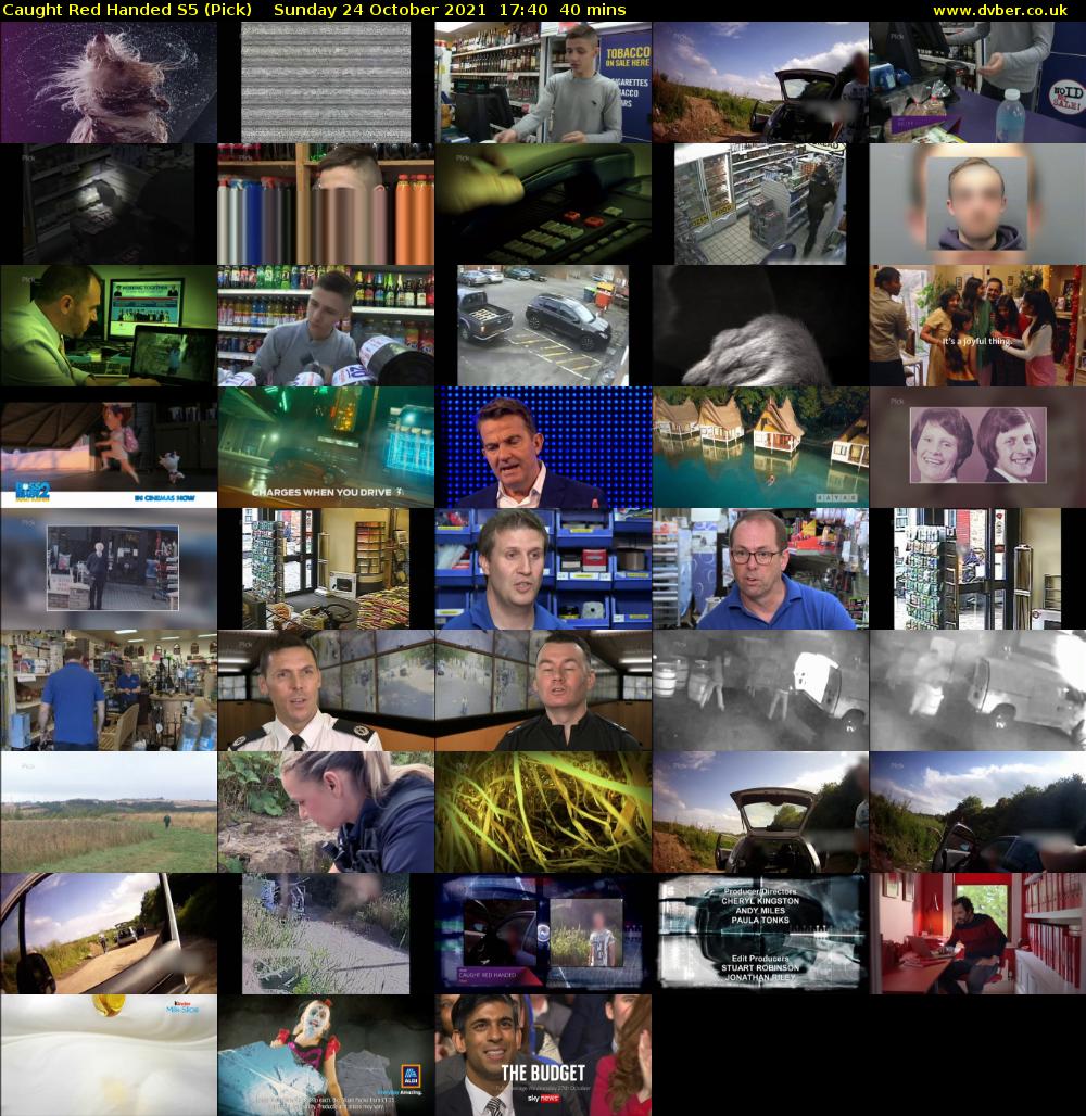 Caught Red Handed S5 (Pick) Sunday 24 October 2021 17:40 - 18:20