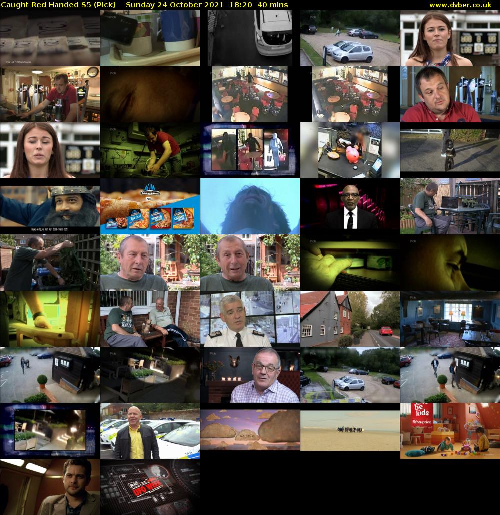 Caught Red Handed S5 (Pick) Sunday 24 October 2021 18:20 - 19:00