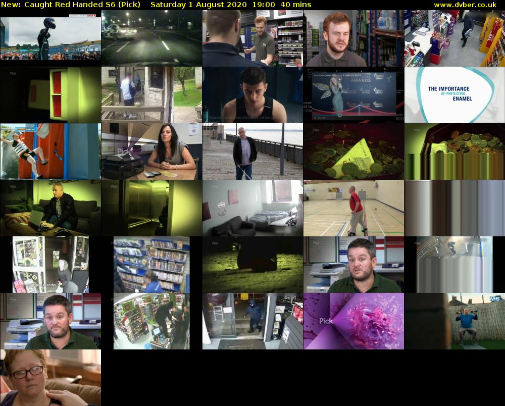 Caught Red Handed S6 (Pick) Saturday 1 August 2020 19:00 - 19:40