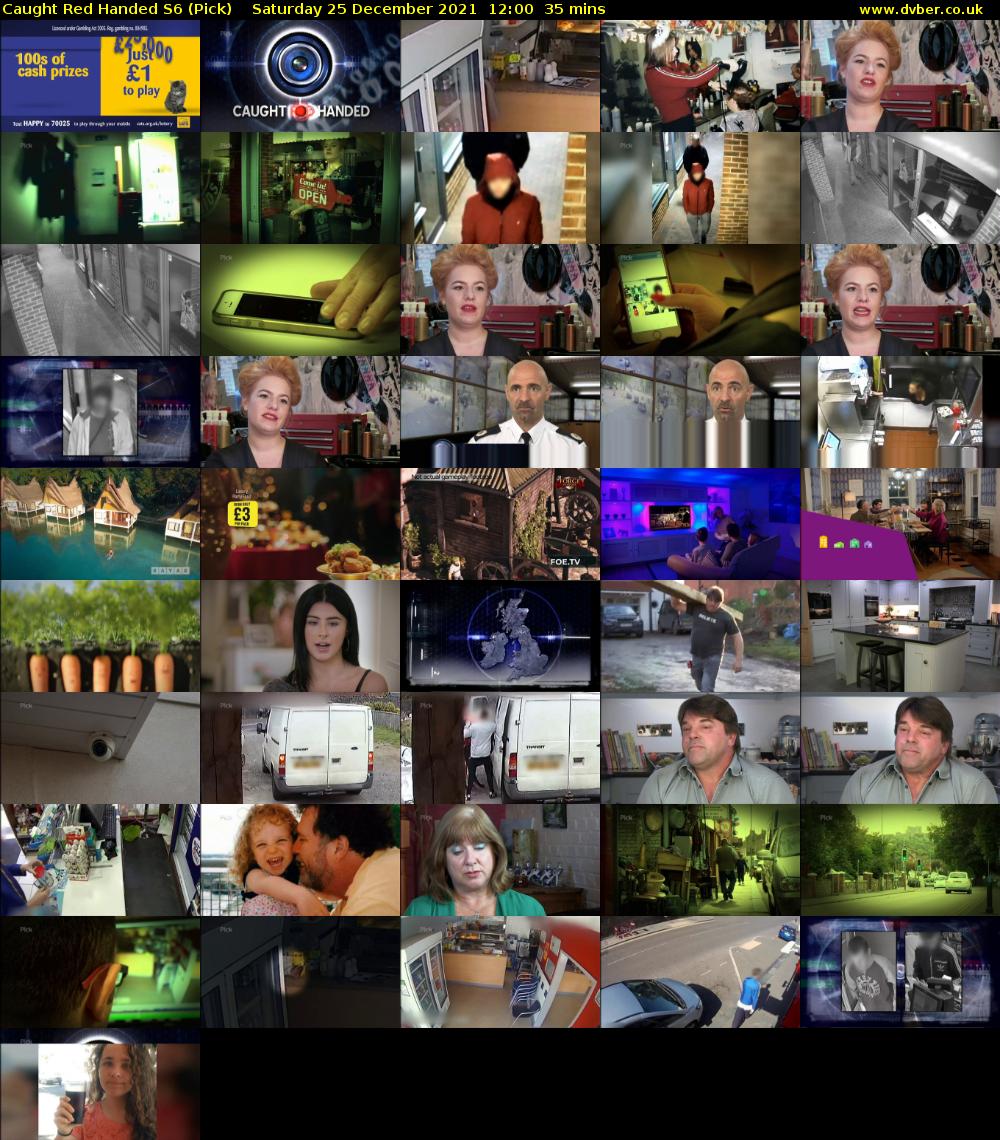 Caught Red Handed S6 (Pick) Saturday 25 December 2021 12:00 - 12:35