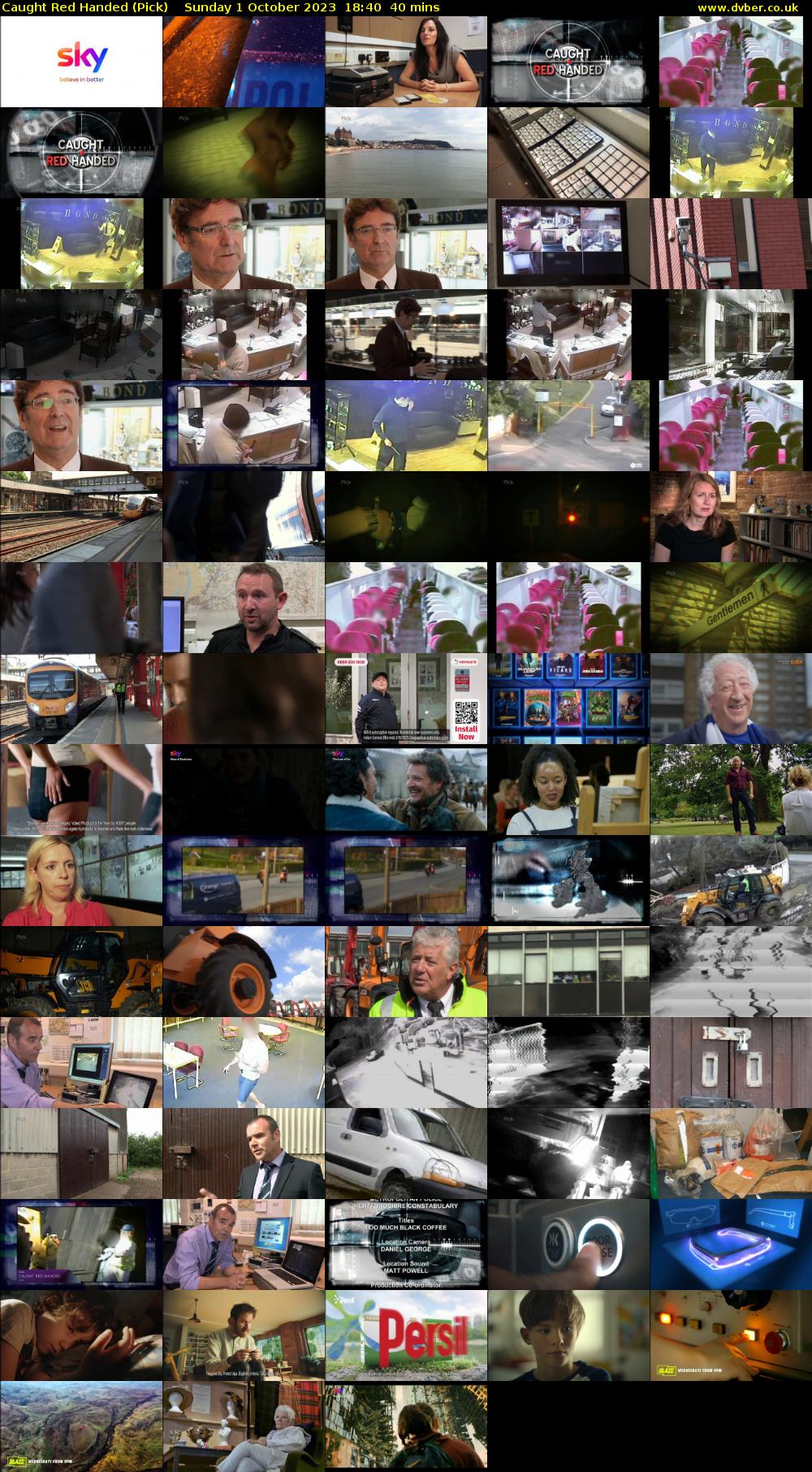 Caught Red Handed (Pick) Sunday 1 October 2023 18:40 - 19:20