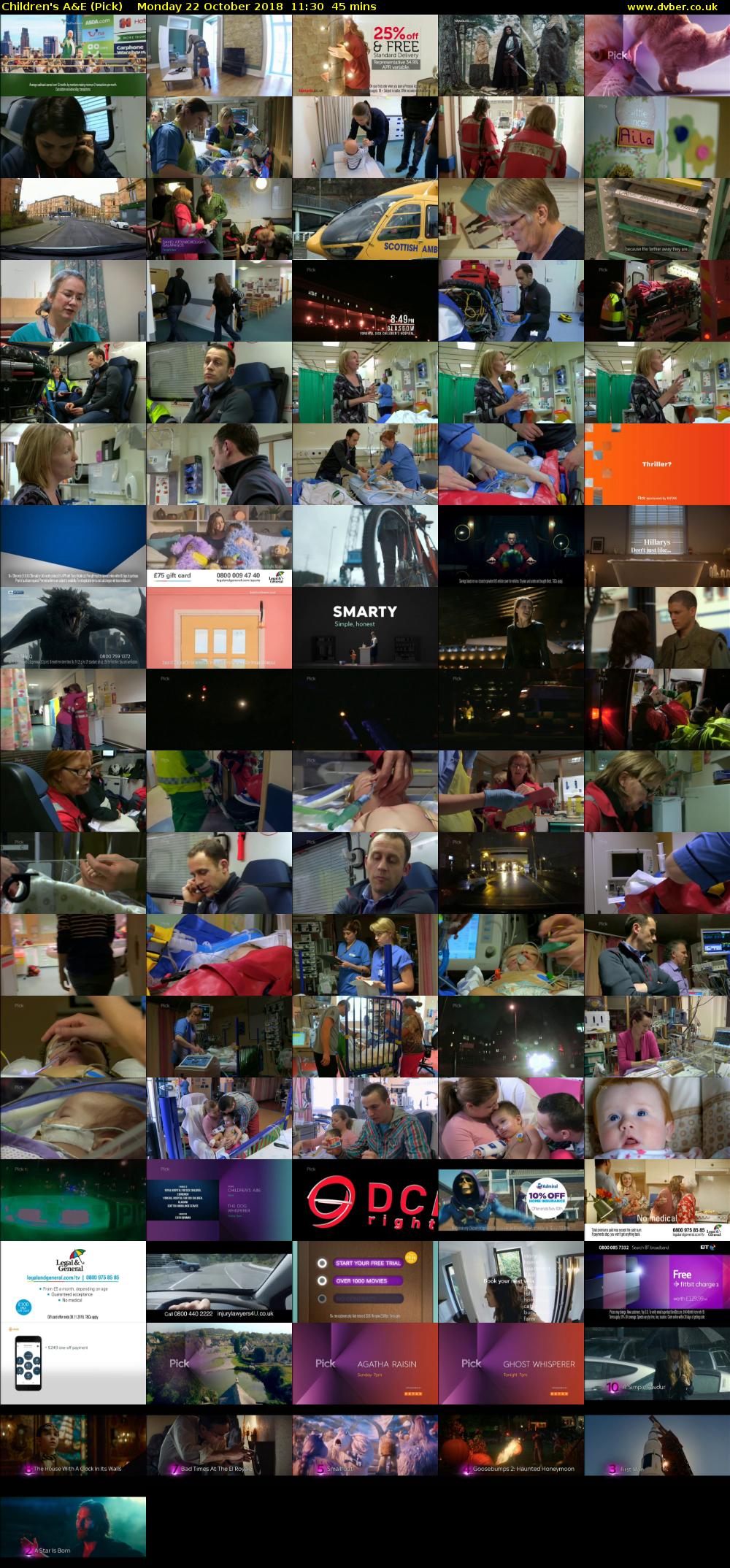 Children's A&E (Pick) Monday 22 October 2018 11:30 - 12:15