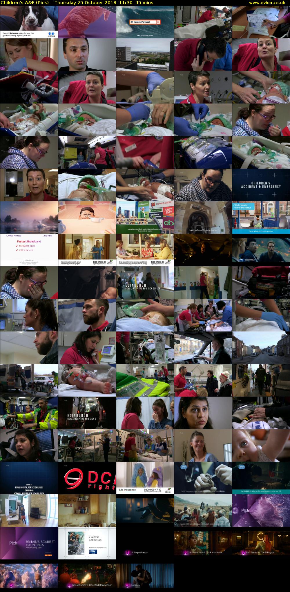 Children's A&E (Pick) Thursday 25 October 2018 11:30 - 12:15