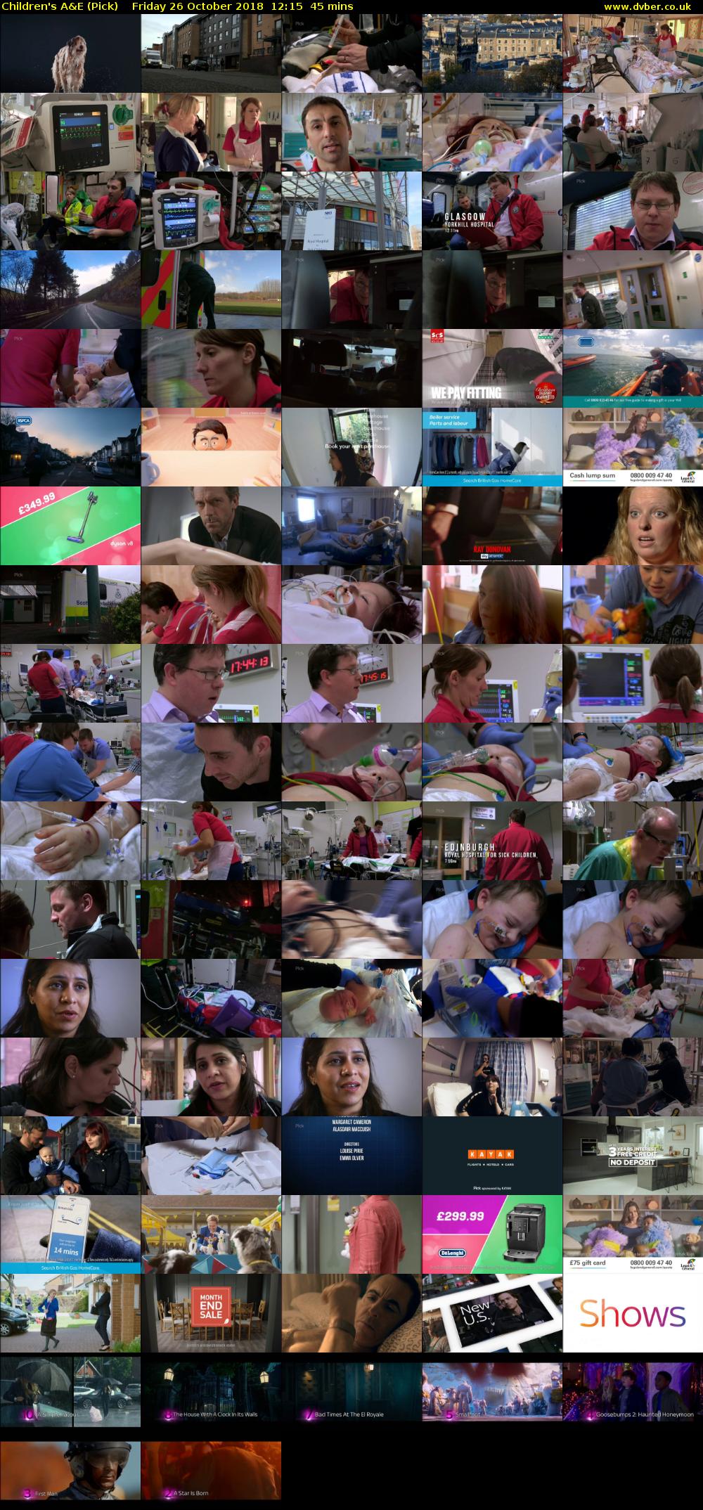 Children's A&E (Pick) Friday 26 October 2018 12:15 - 13:00