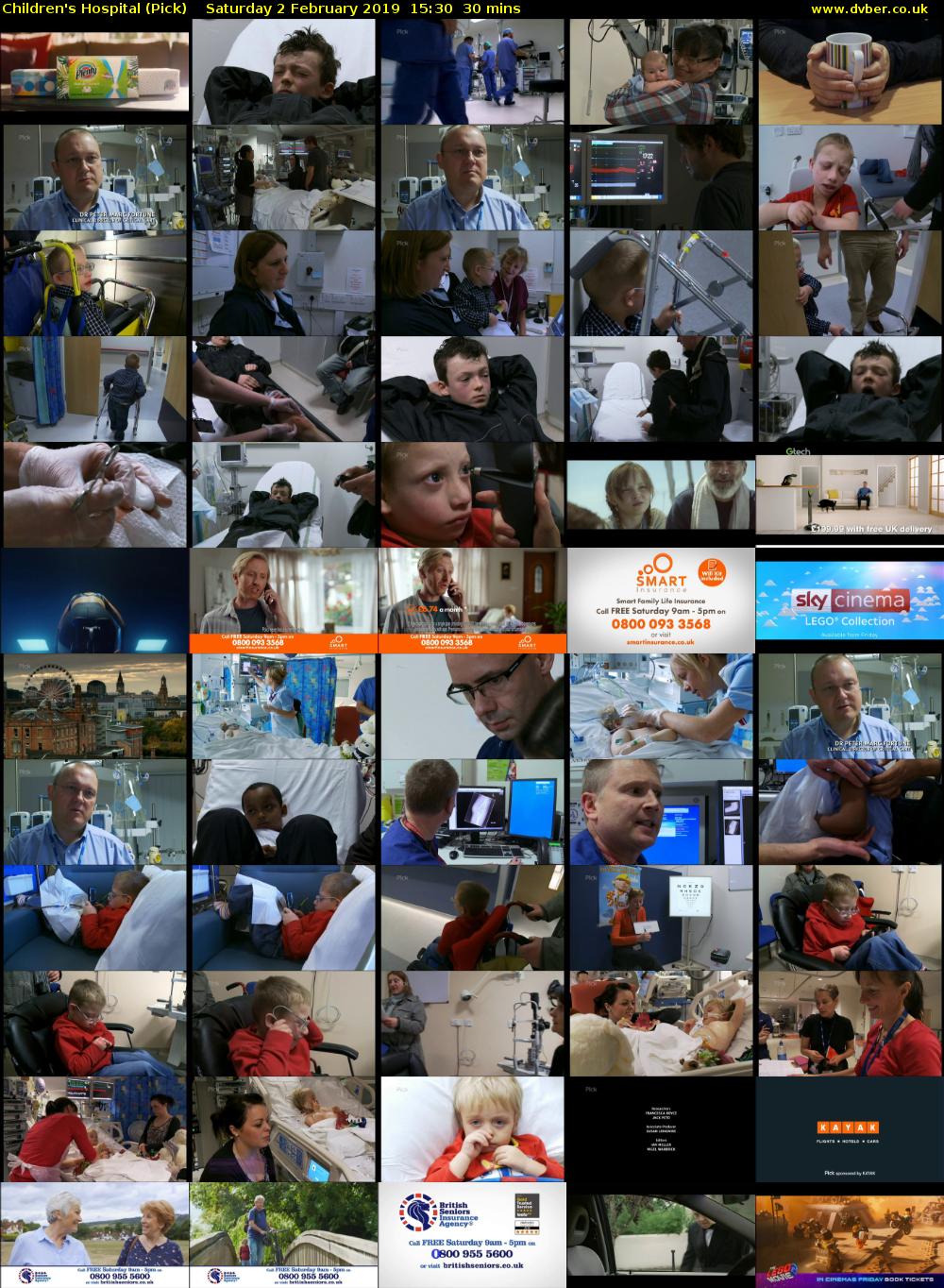Children's Hospital (Pick) Saturday 2 February 2019 15:30 - 16:00