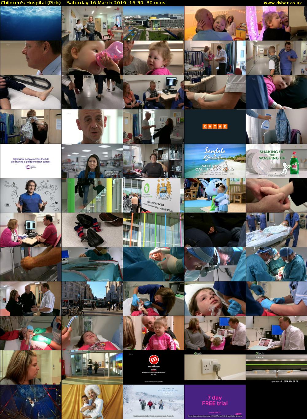Children's Hospital (Pick) Saturday 16 March 2019 16:30 - 17:00