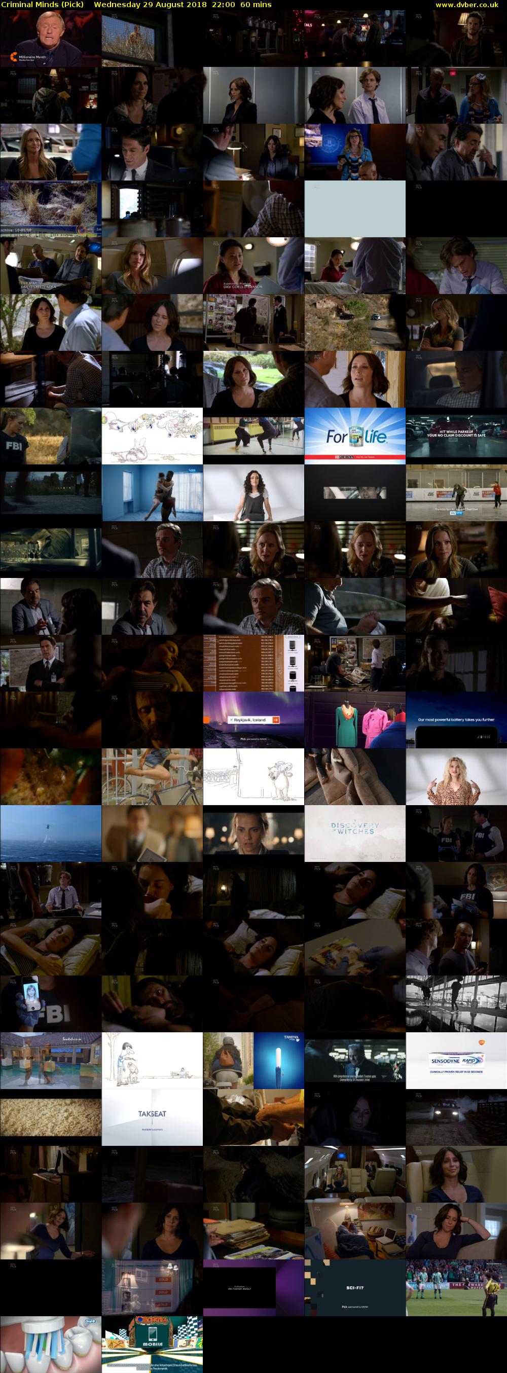 Criminal Minds (Pick) Wednesday 29 August 2018 22:00 - 23:00