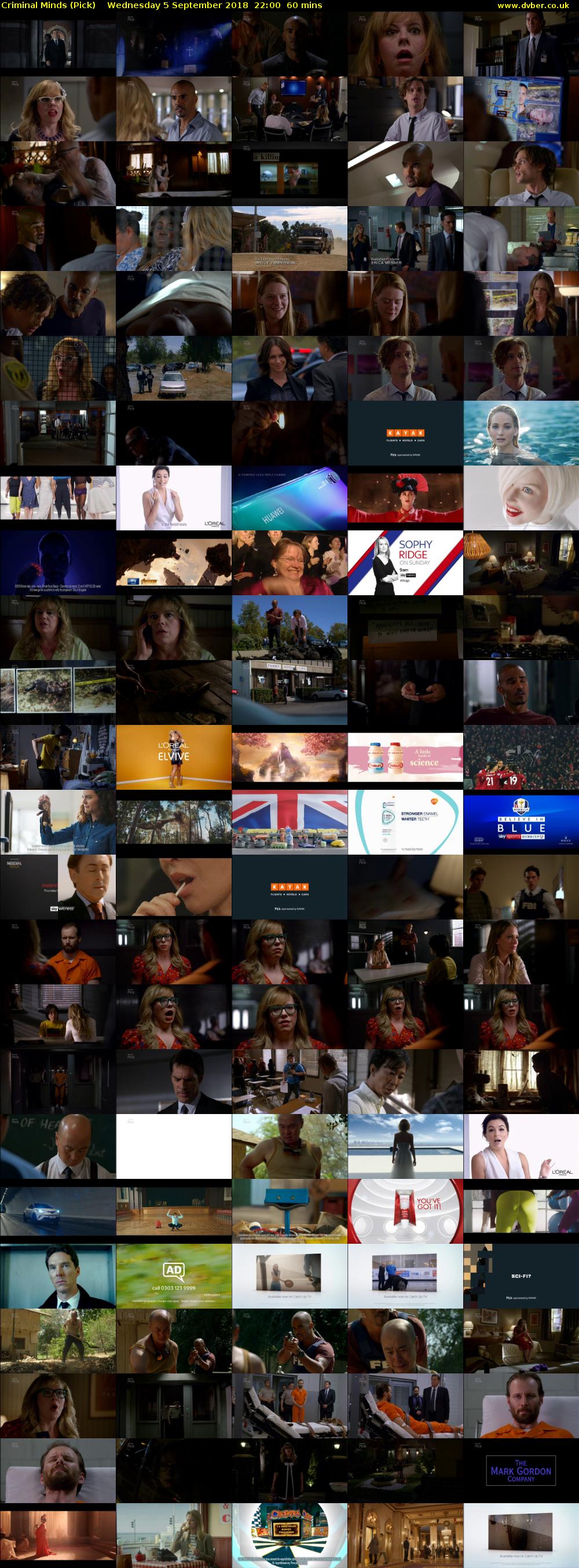 Criminal Minds (Pick) Wednesday 5 September 2018 22:00 - 23:00