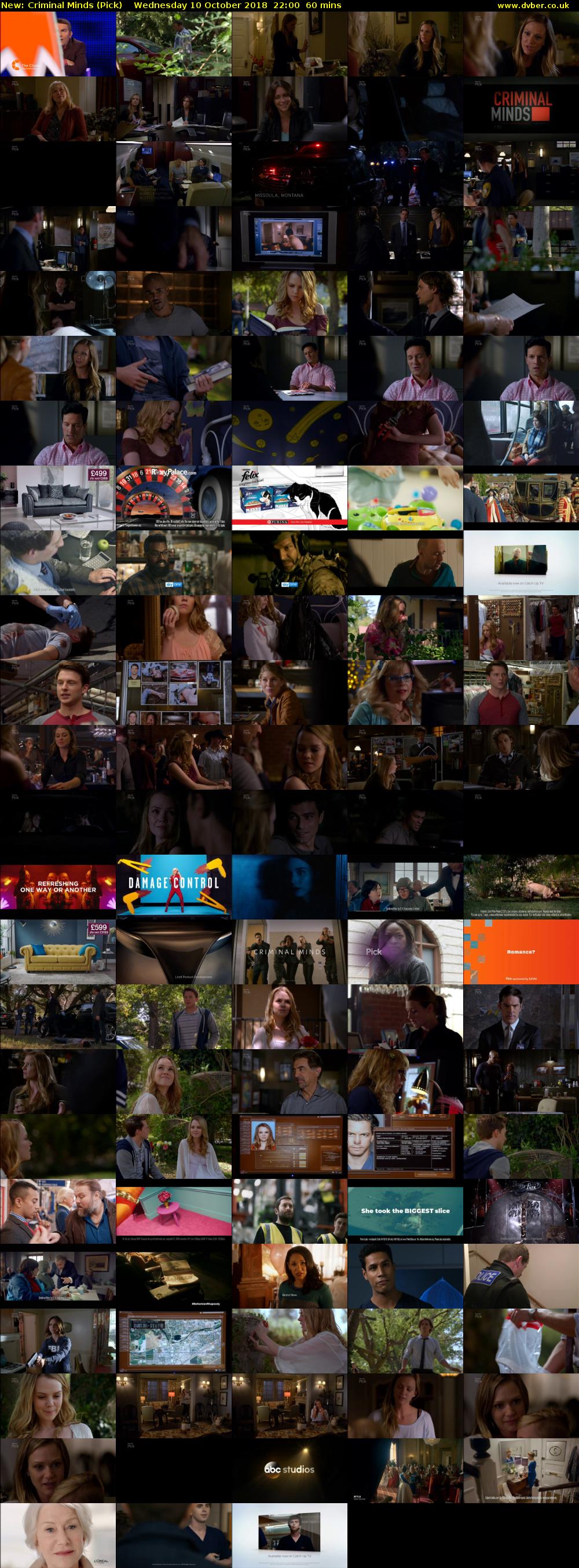 Criminal Minds (Pick) Wednesday 10 October 2018 22:00 - 23:00