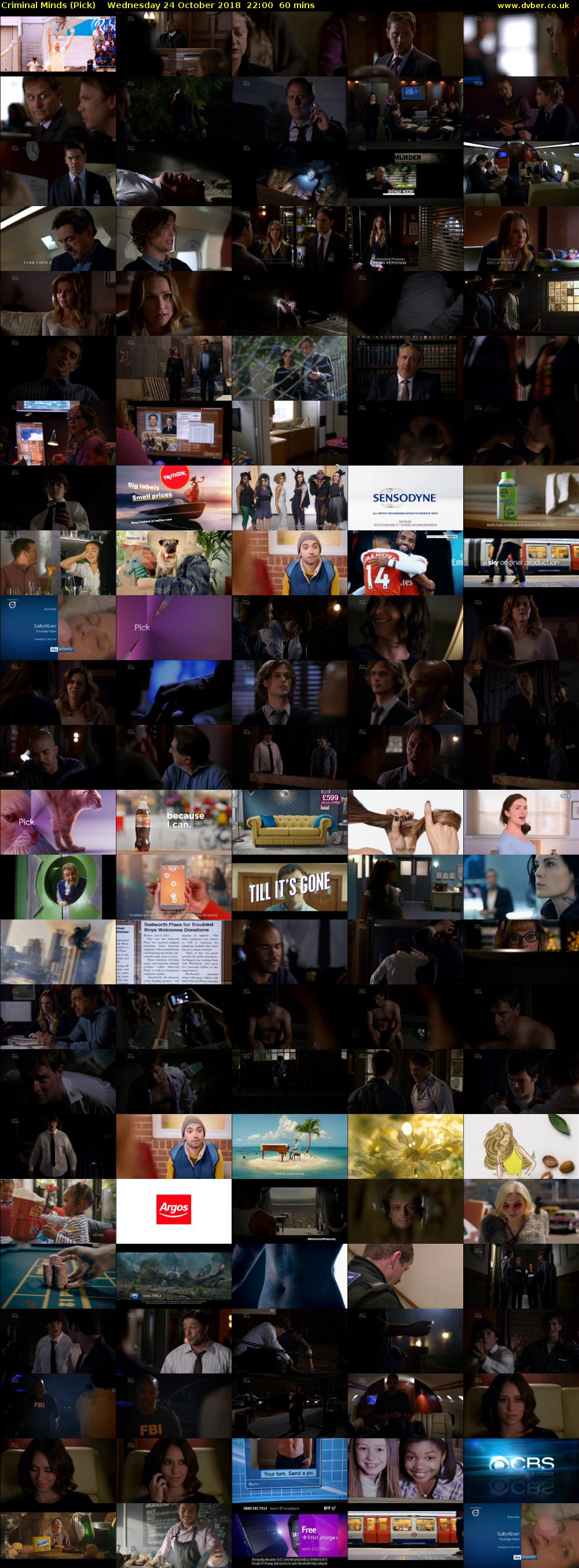 Criminal Minds (Pick) Wednesday 24 October 2018 22:00 - 23:00