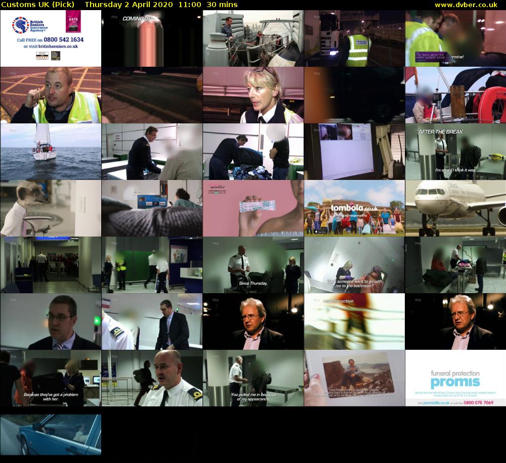 Customs UK (Pick) Thursday 2 April 2020 11:00 - 11:30