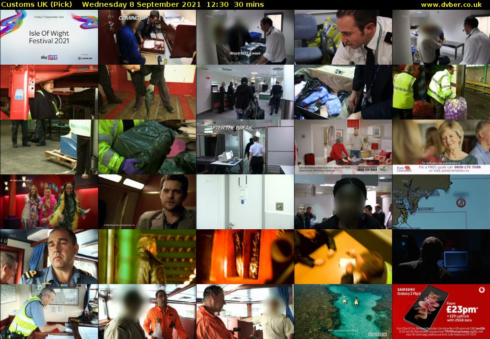 Customs UK (Pick) Wednesday 8 September 2021 13:30 - 14:00