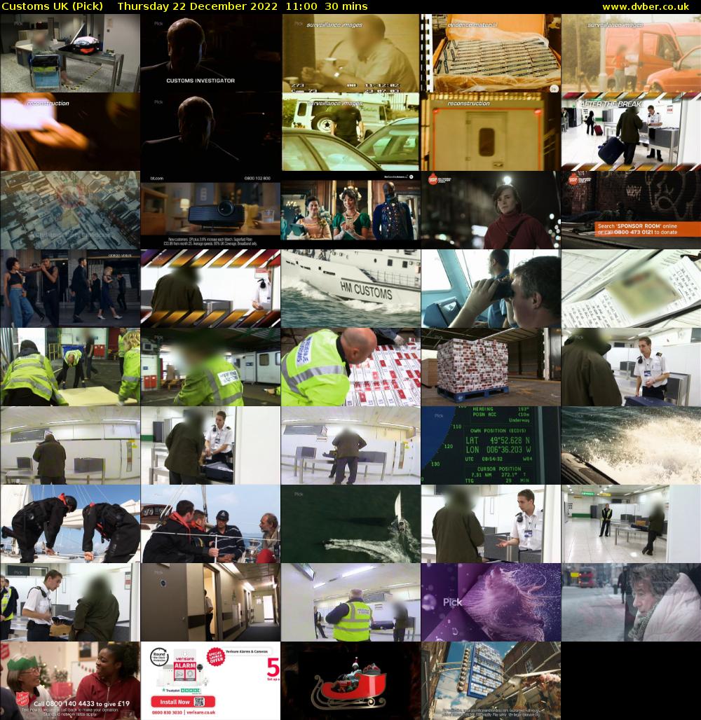 Customs UK (Pick) Thursday 22 December 2022 11:00 - 11:30