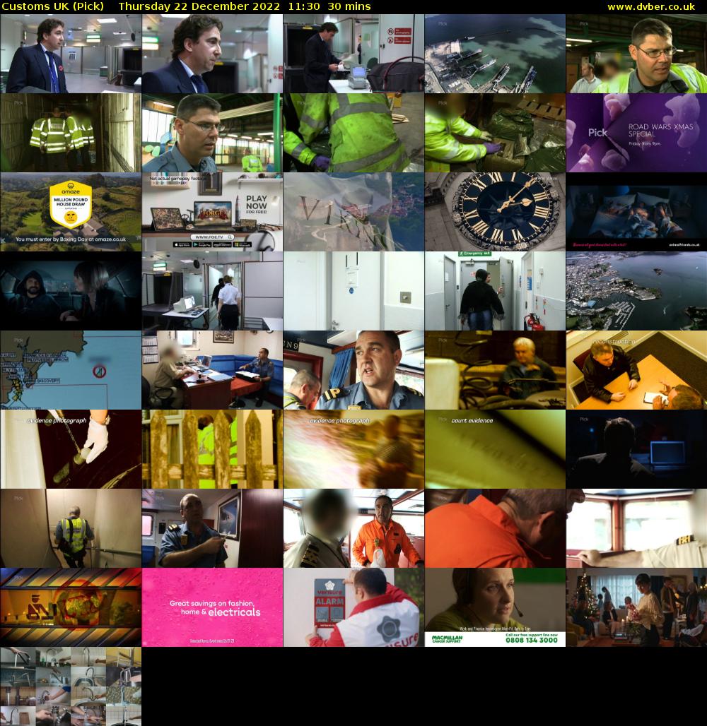 Customs UK (Pick) Thursday 22 December 2022 11:30 - 12:00