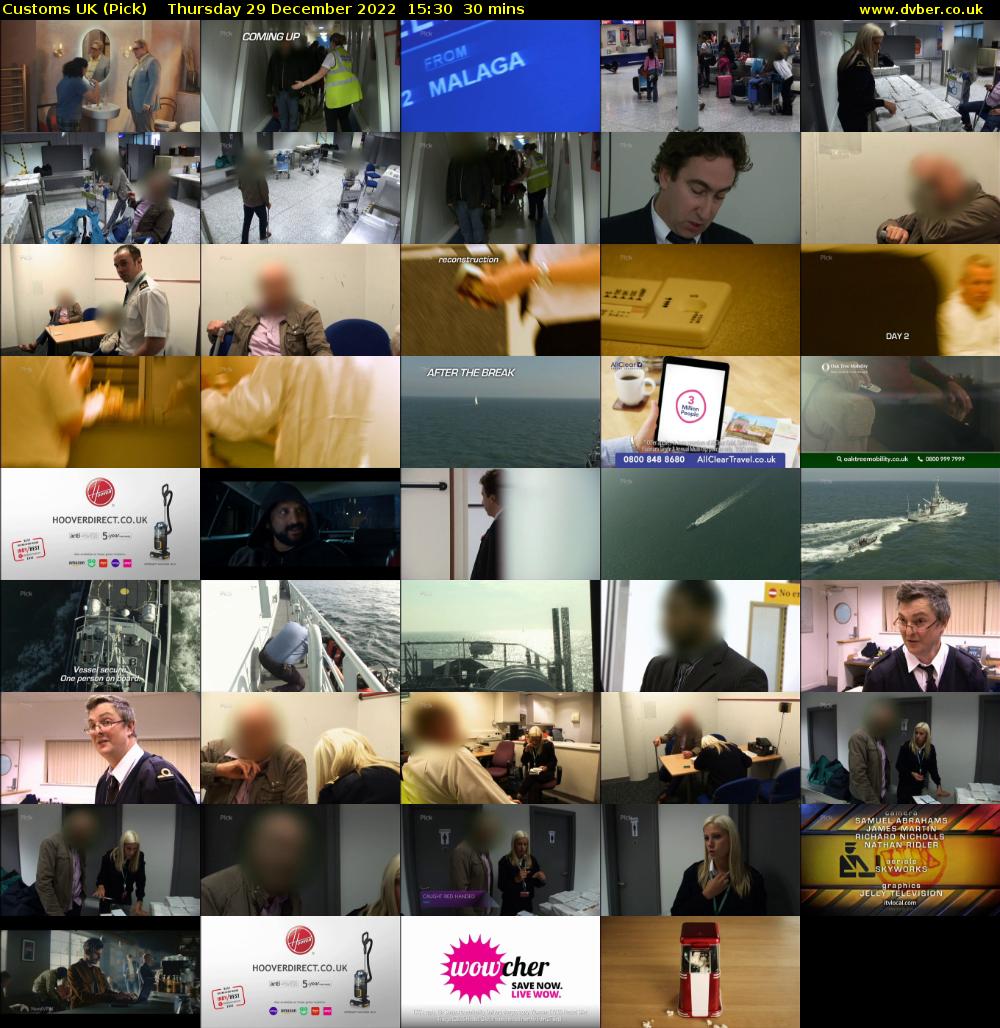 Customs UK (Pick) Thursday 29 December 2022 15:30 - 16:00