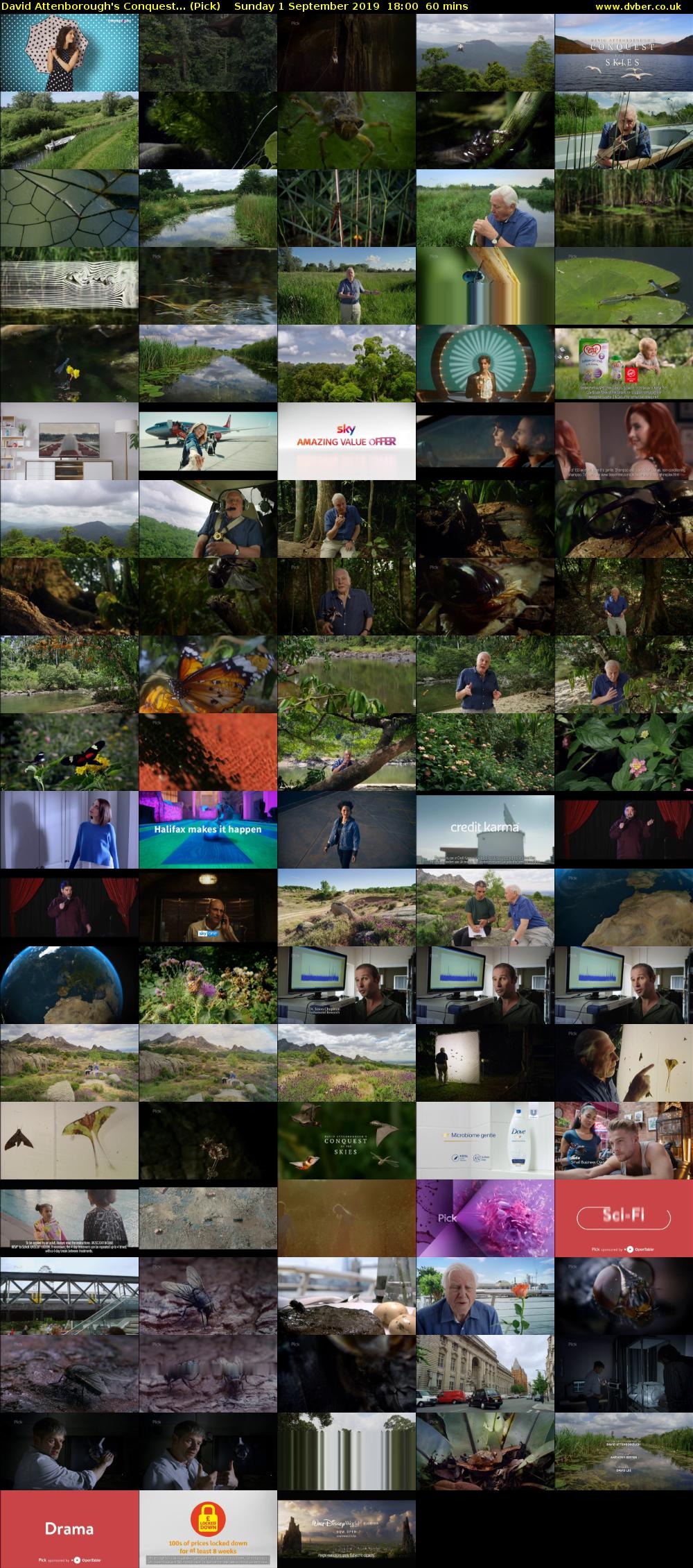 David Attenborough's Conquest... (Pick) Sunday 1 September 2019 18:00 - 19:00