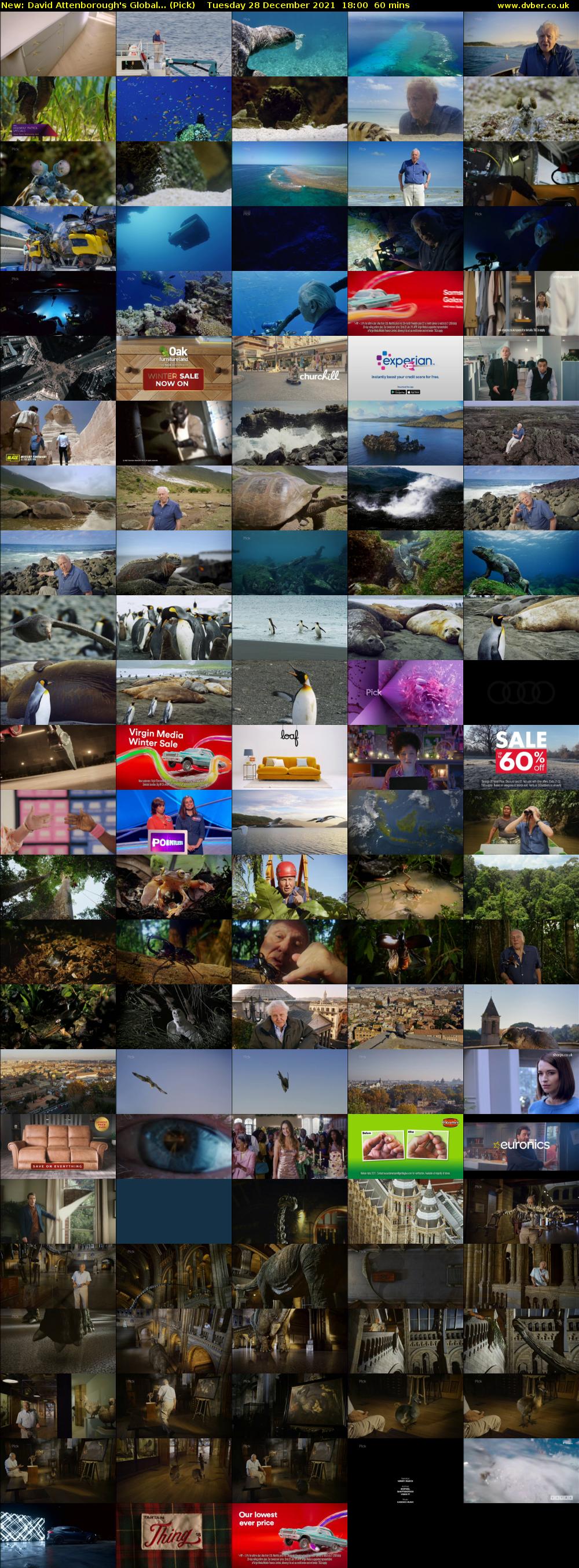 David Attenborough's Global... (Pick) Tuesday 28 December 2021 18:00 - 19:00