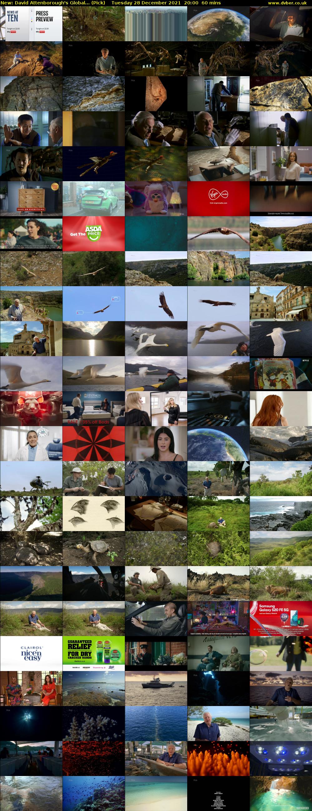 David Attenborough's Global... (Pick) Tuesday 28 December 2021 20:00 - 21:00