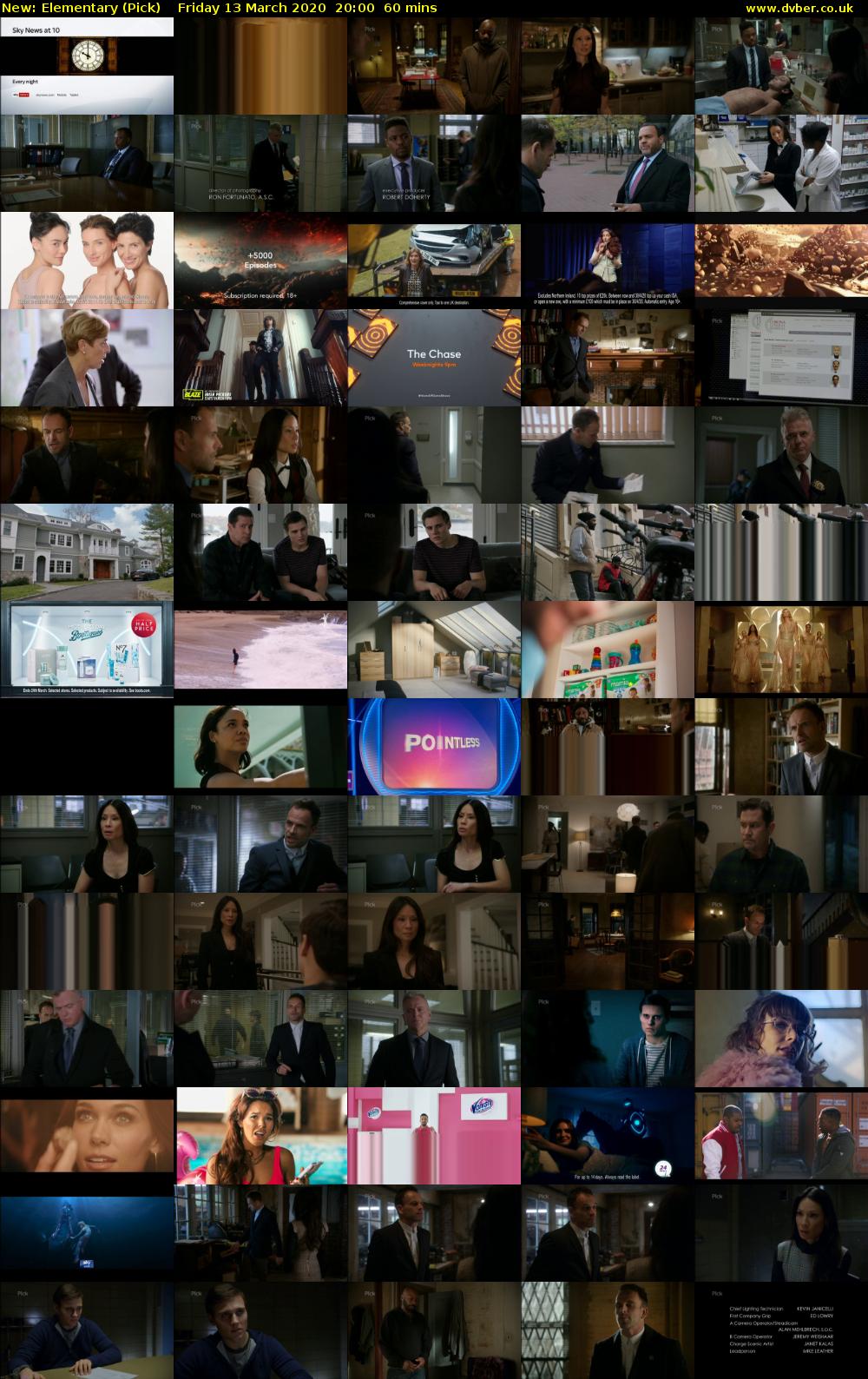 Elementary (Pick) Friday 13 March 2020 20:00 - 21:00