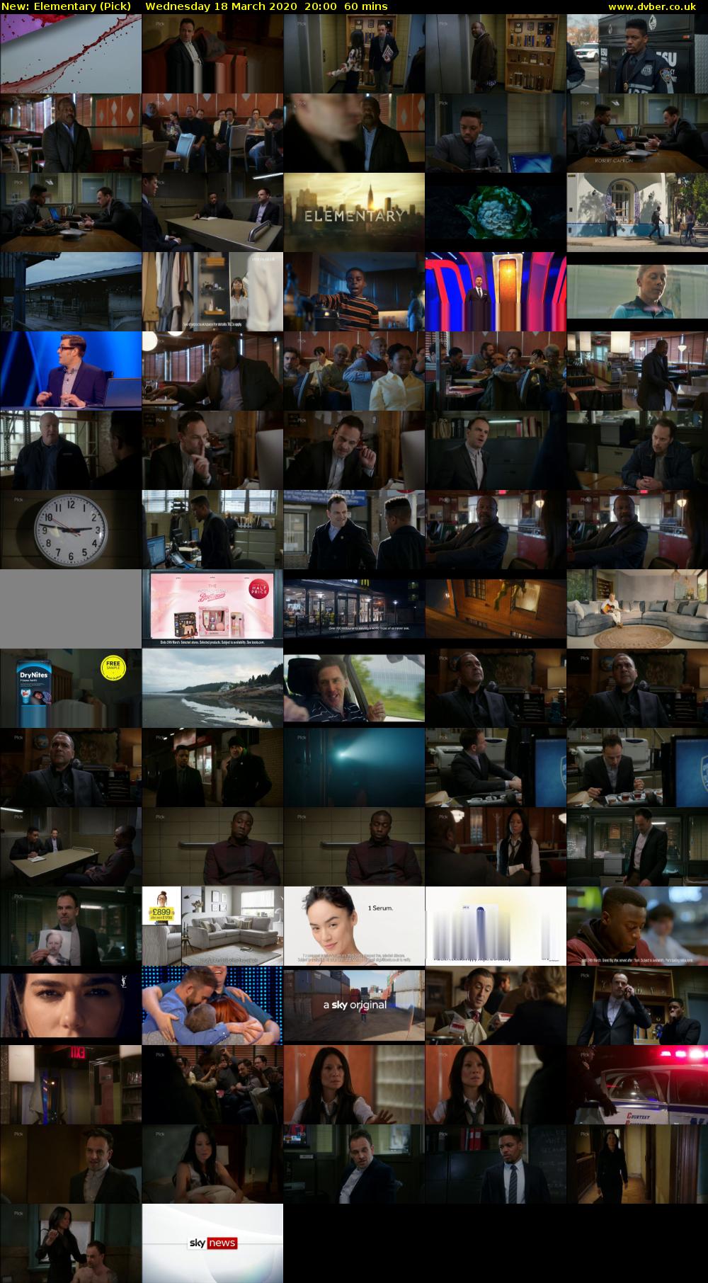 Elementary (Pick) Wednesday 18 March 2020 20:00 - 21:00