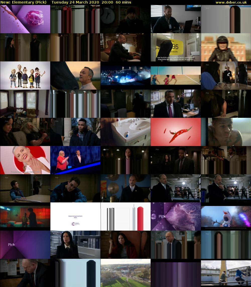 Elementary (Pick) Tuesday 24 March 2020 20:00 - 21:00