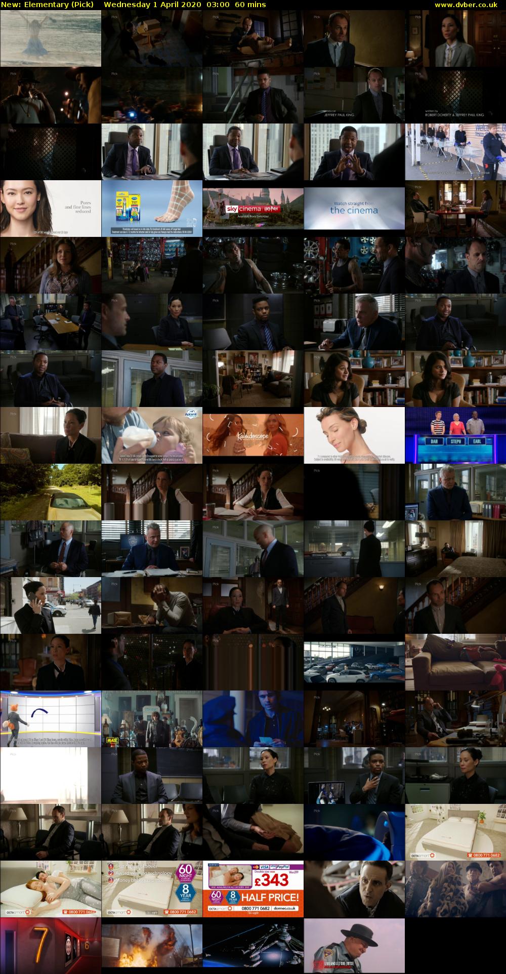 Elementary (Pick) Wednesday 1 April 2020 03:00 - 04:00
