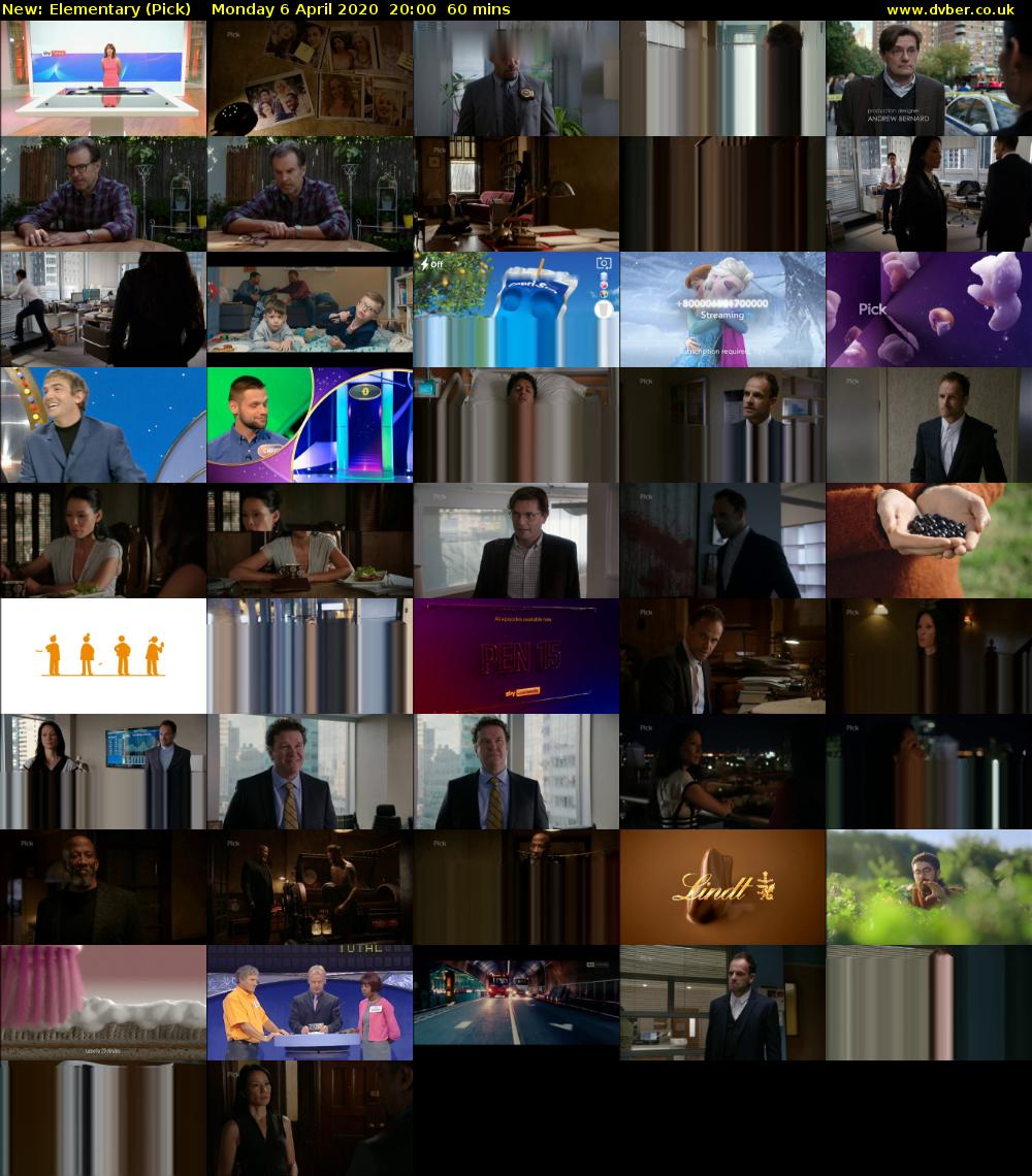 Elementary (Pick) Monday 6 April 2020 20:00 - 21:00