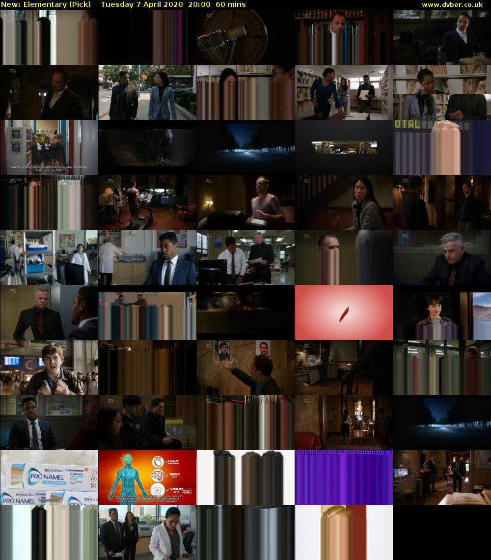 Elementary (Pick) Tuesday 7 April 2020 20:00 - 21:00