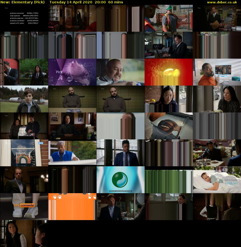 Elementary (Pick) Tuesday 14 April 2020 20:00 - 21:00