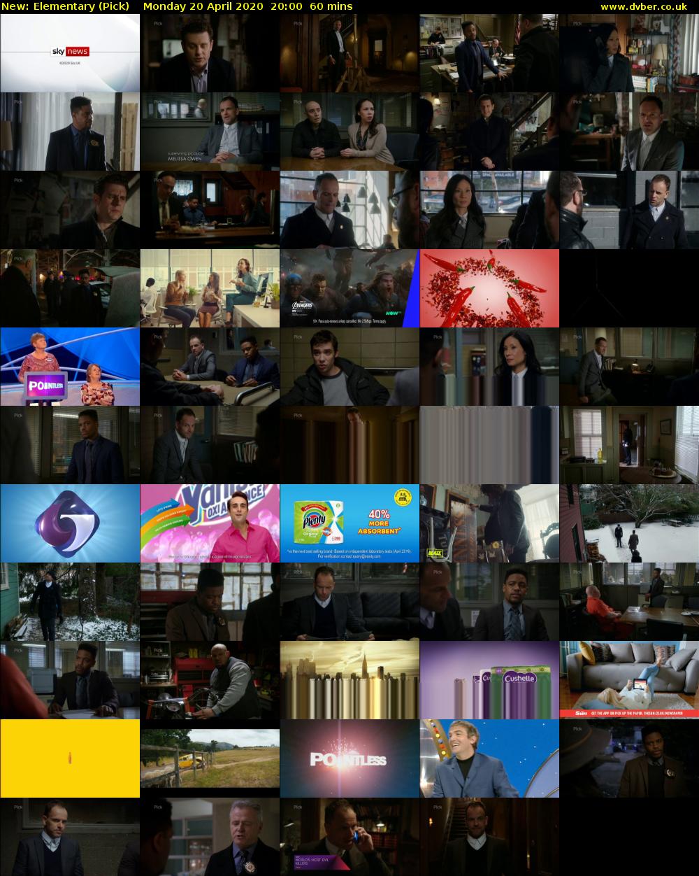 Elementary (Pick) Monday 20 April 2020 20:00 - 21:00