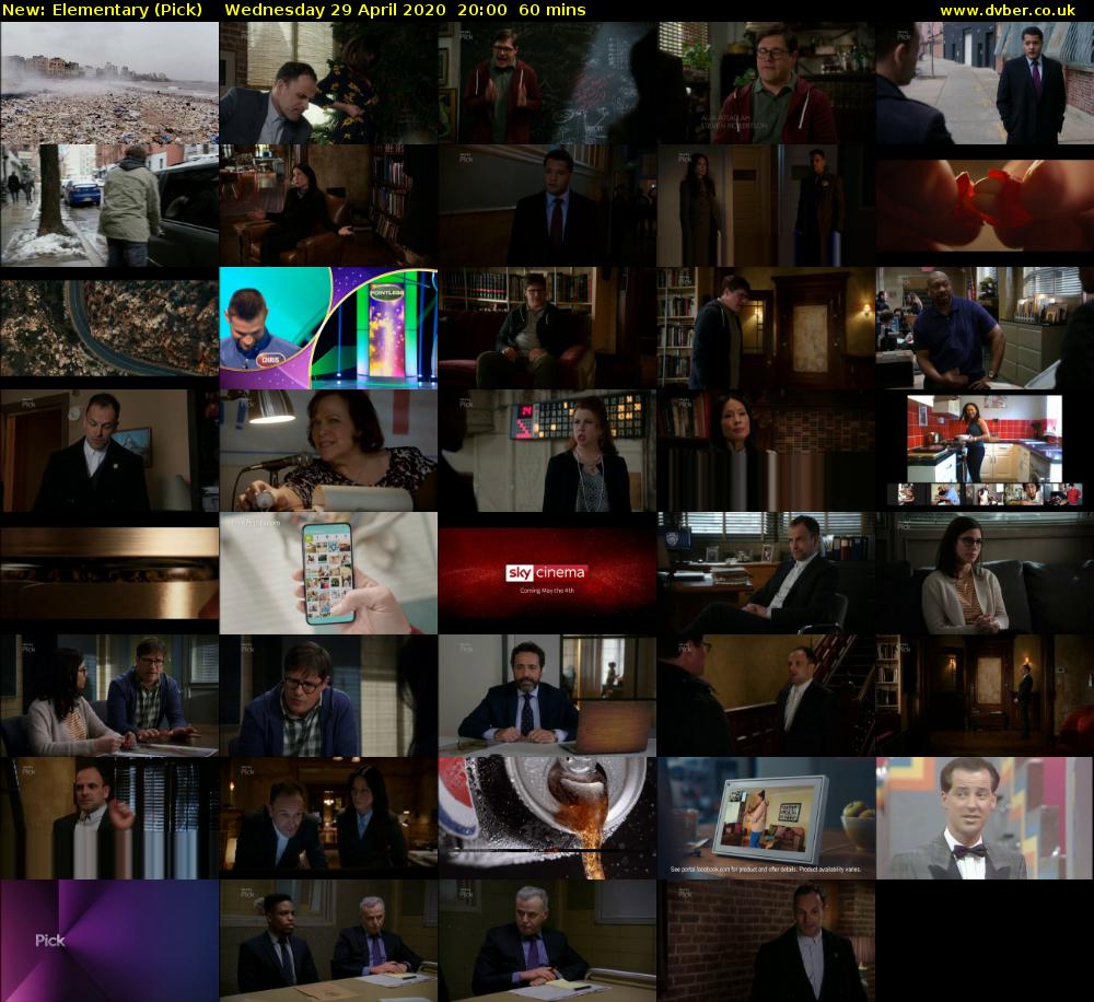 Elementary (Pick) Wednesday 29 April 2020 20:00 - 21:00