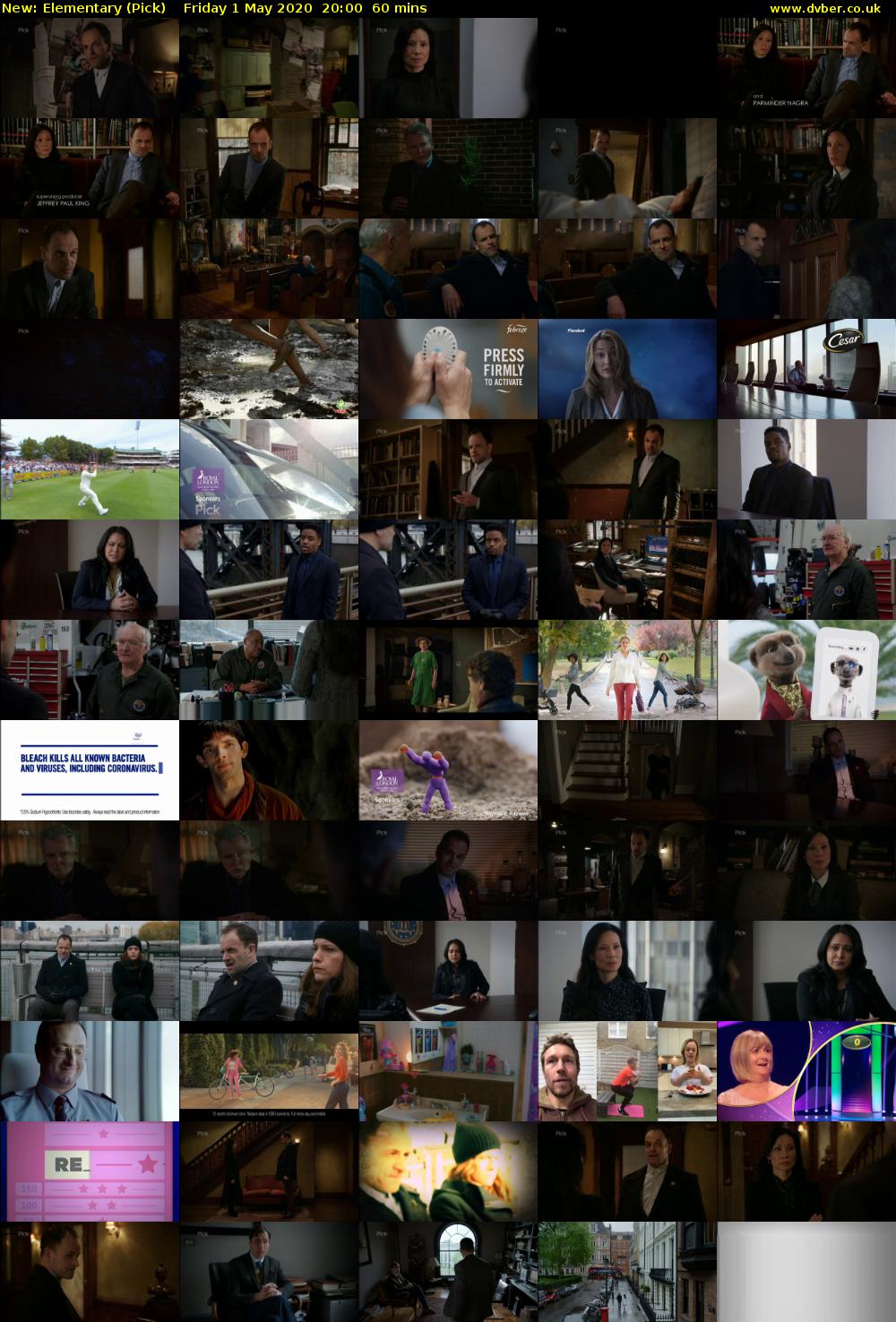 Elementary (Pick) Friday 1 May 2020 20:00 - 21:00