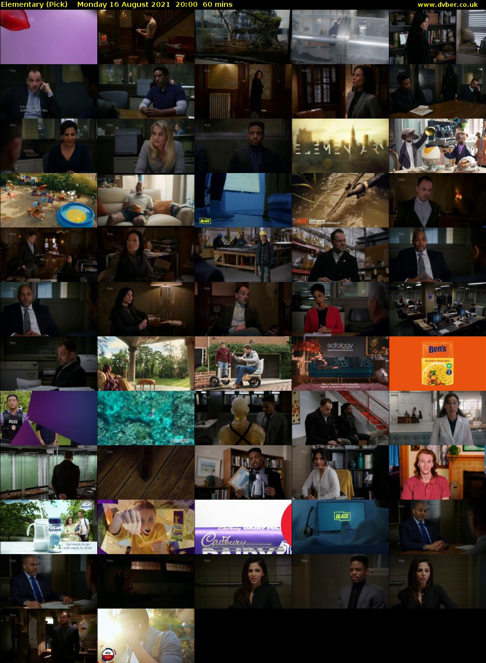 Elementary (Pick) Monday 16 August 2021 20:00 - 21:00