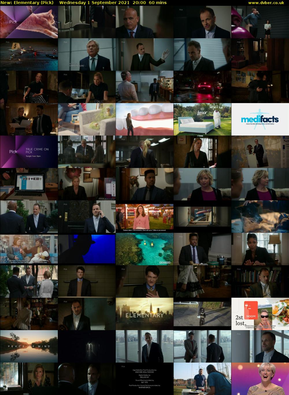 Elementary (Pick) Wednesday 1 September 2021 21:00 - 22:00