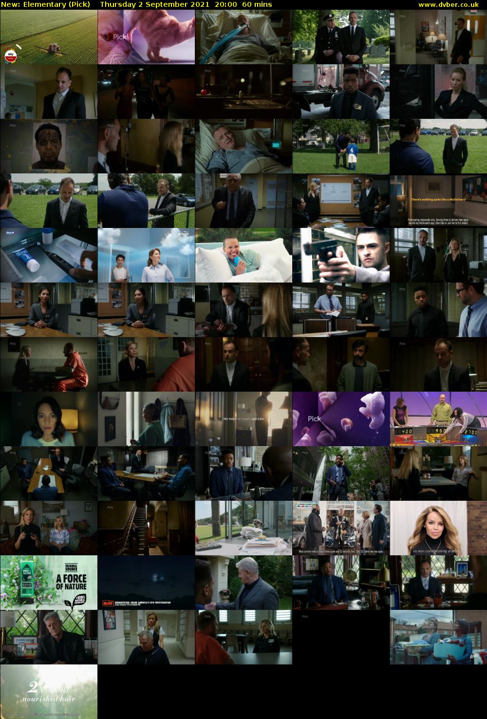 Elementary (Pick) Thursday 2 September 2021 21:00 - 22:00