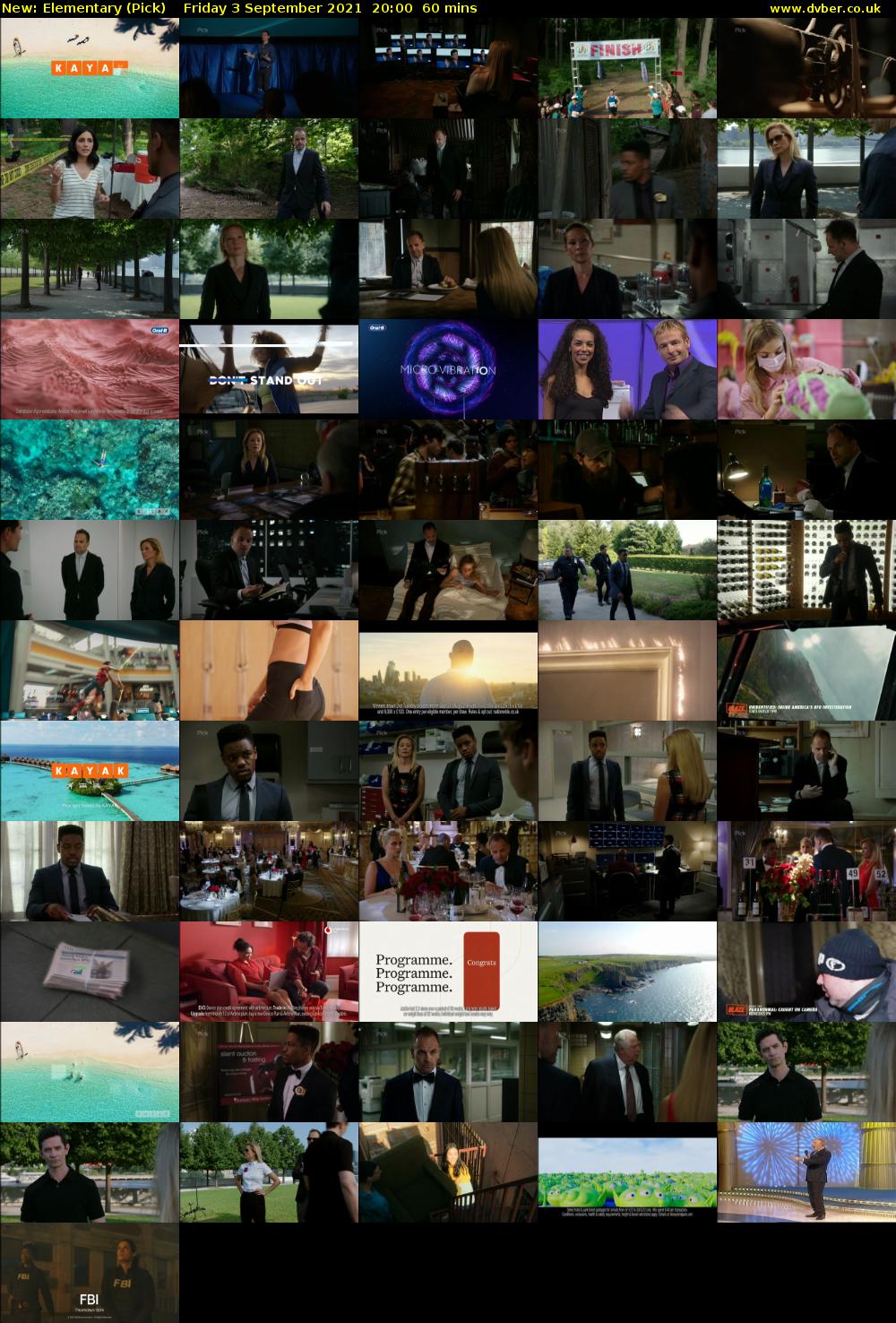 Elementary (Pick) Friday 3 September 2021 21:00 - 22:00