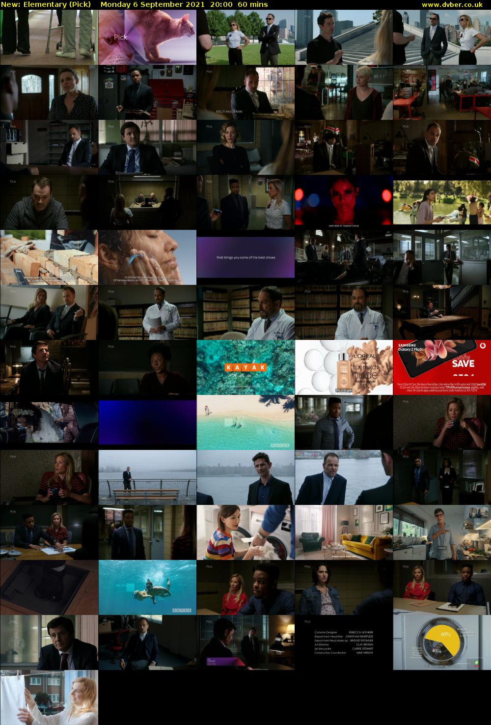 Elementary (Pick) Monday 6 September 2021 21:00 - 22:00