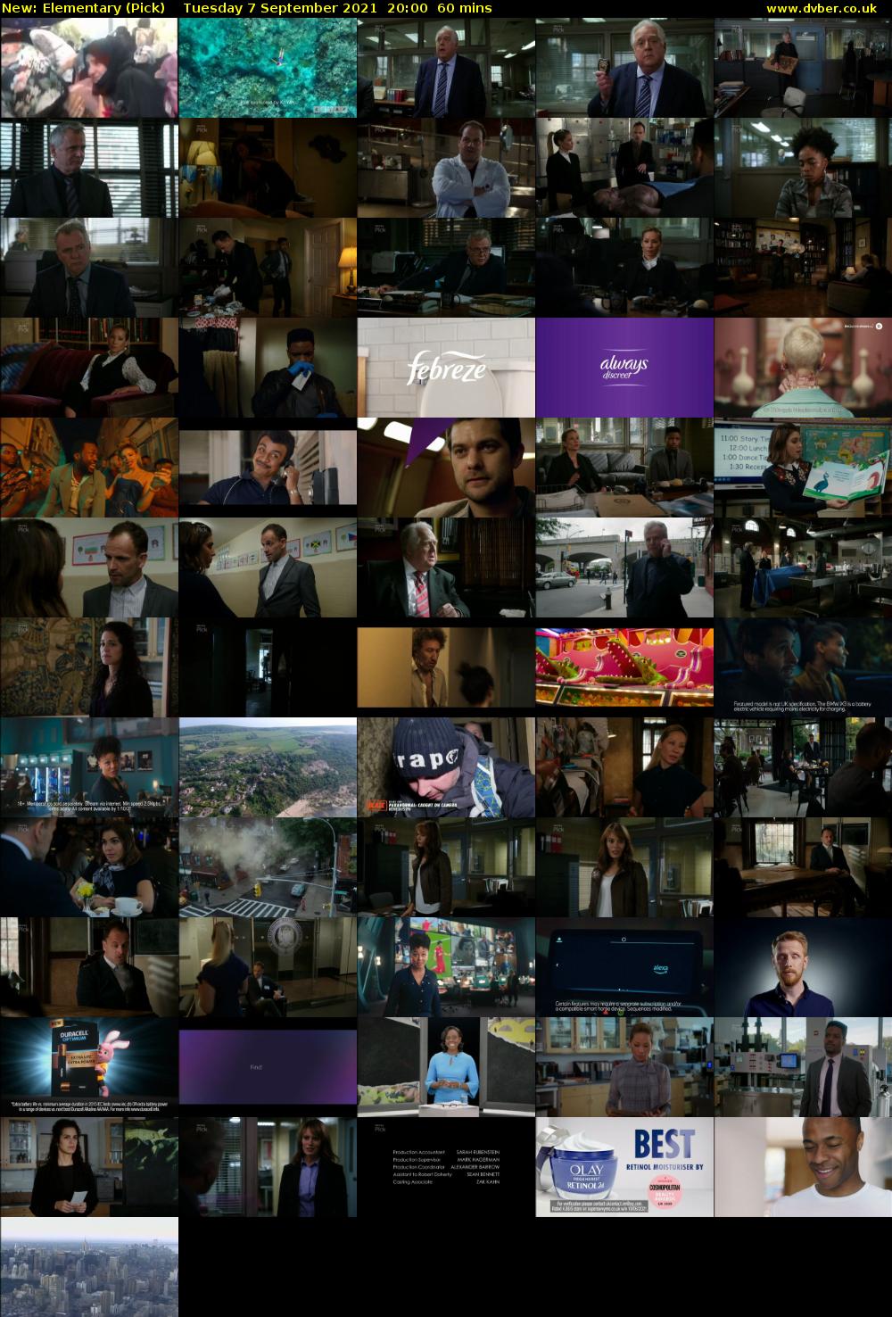 Elementary (Pick) Tuesday 7 September 2021 21:00 - 22:00