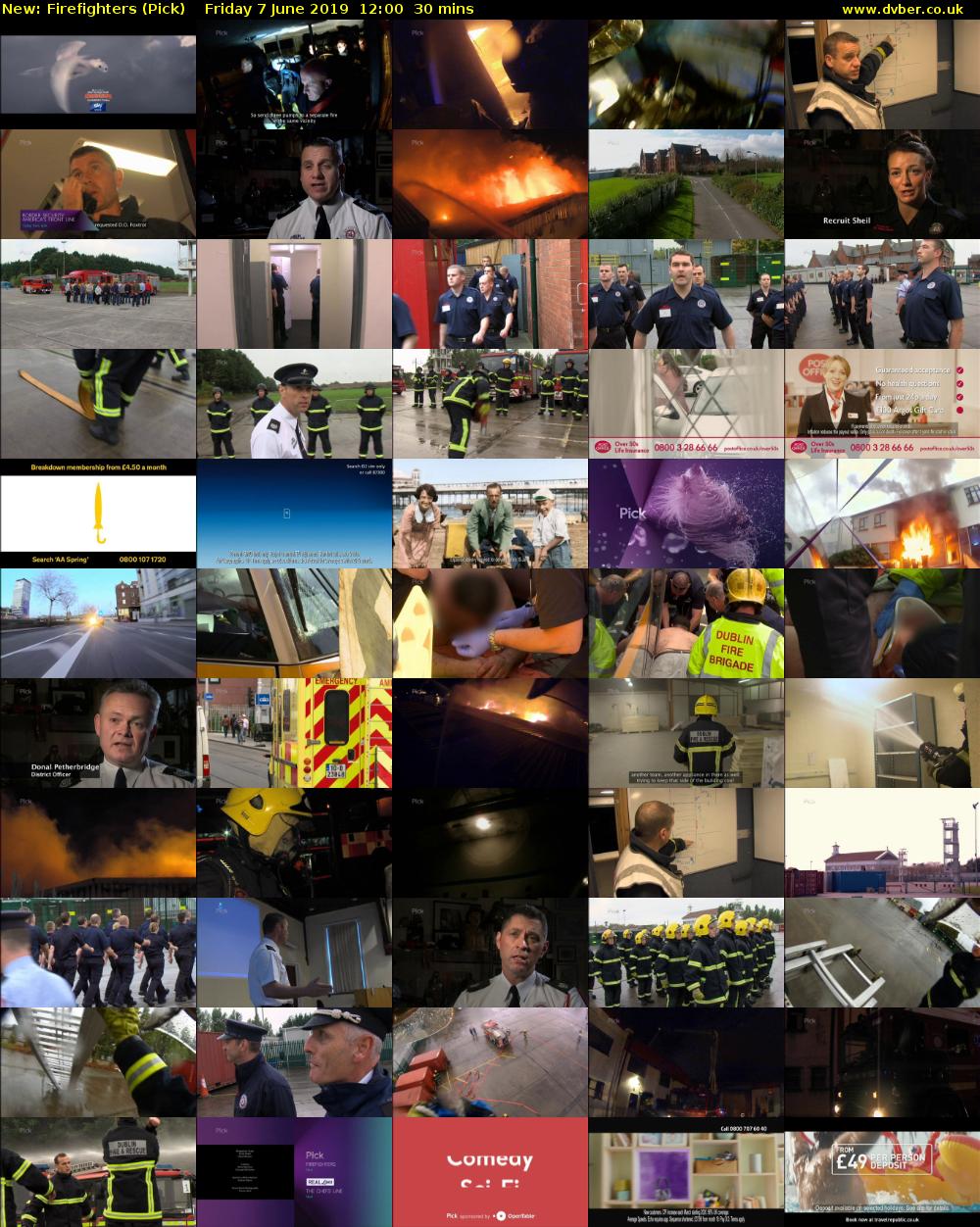 Firefighters (Pick) Friday 7 June 2019 12:00 - 12:30