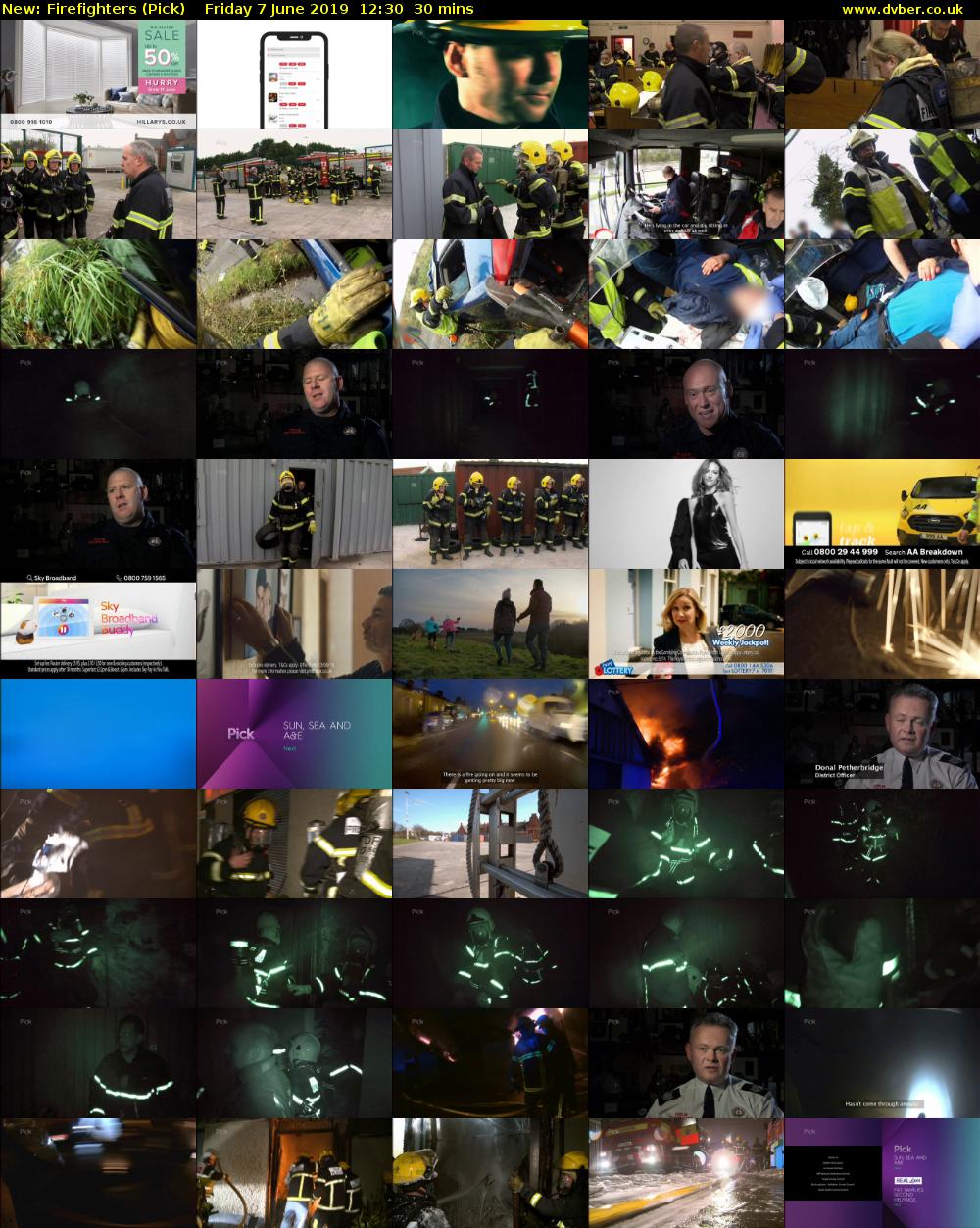 Firefighters (Pick) Friday 7 June 2019 12:30 - 13:00