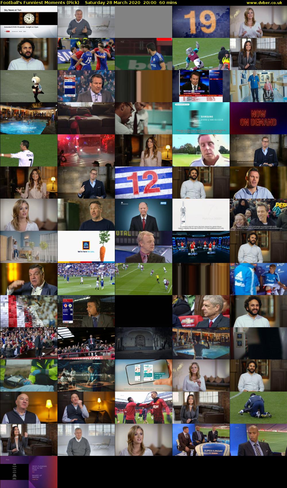 Football's Funniest Moments (Pick) Saturday 28 March 2020 20:00 - 21:00
